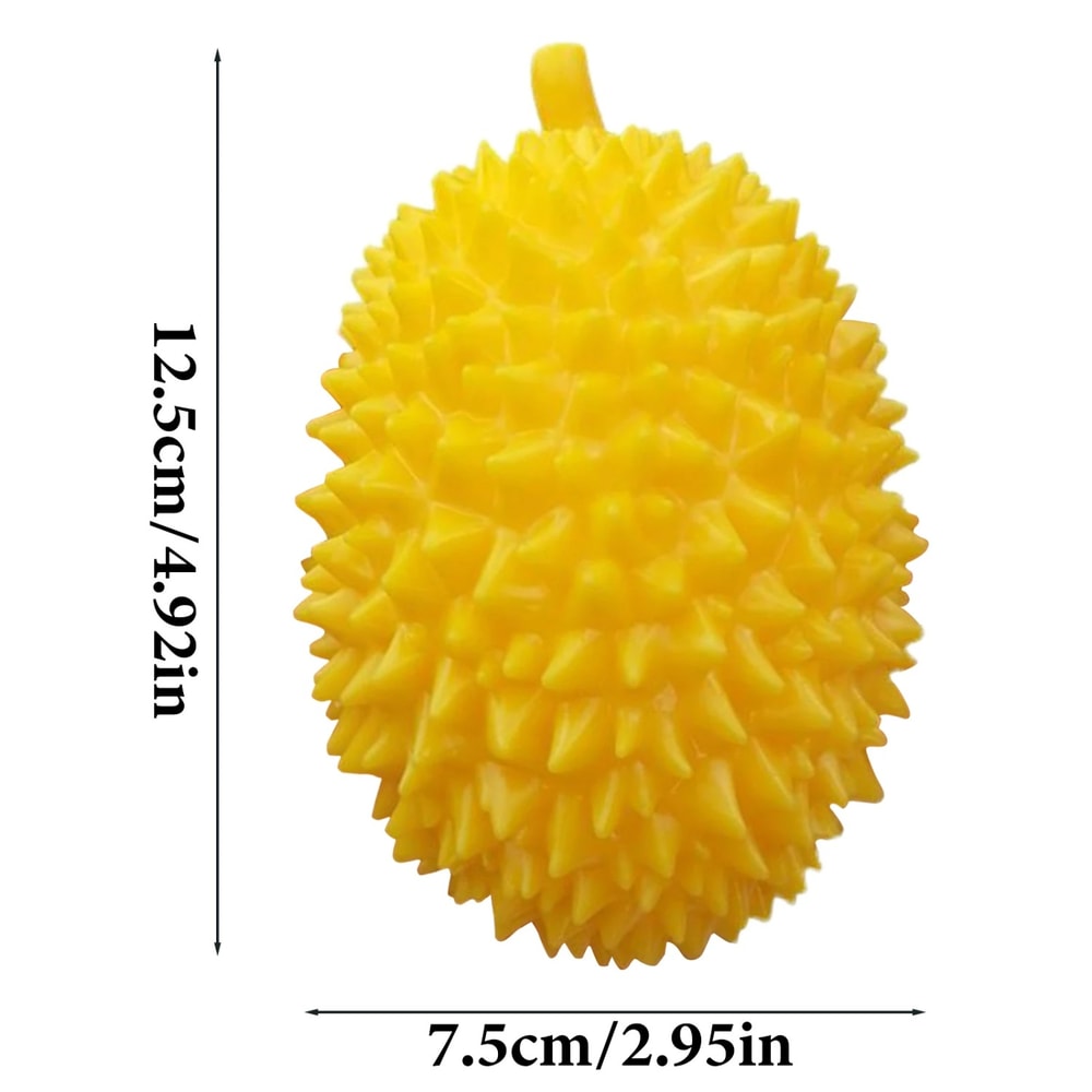 Squeeze Ball Soft Durian Squishy Stress Toys, Fruit Fidget for Adults and Kids
