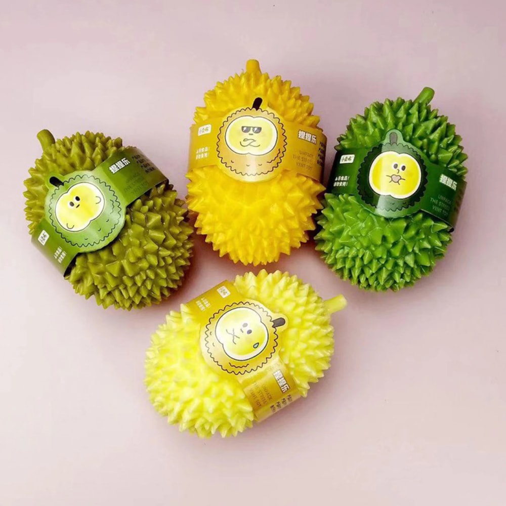 Squeeze Ball Soft Durian Squishy Stress Toys, Fruit Fidget for Adults and Kids