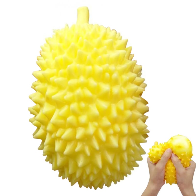 Squeeze Ball Soft Durian Squishy Stress Toys, Fruit Fidget for Adults and Kids
