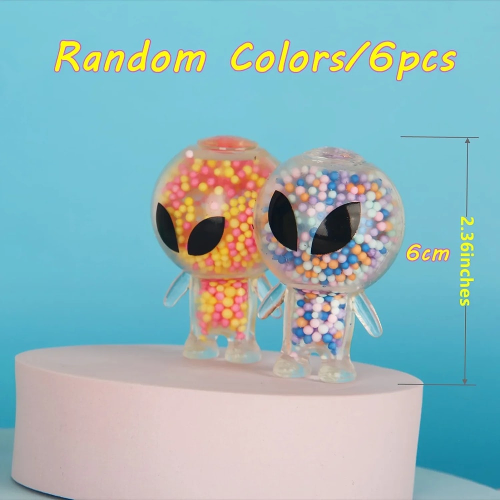 Mini Squishy Alien Toys Bunny, Squeeze Toy Stress Relief, Party Favors, Funny Outer Space Fidget Creature Balls
