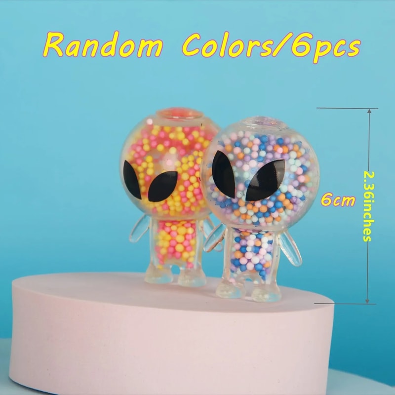 Mini Squishy Alien Toys Bunny, Squeeze Toy Stress Relief, Party Favors, Funny Outer Space Fidget Creature Balls