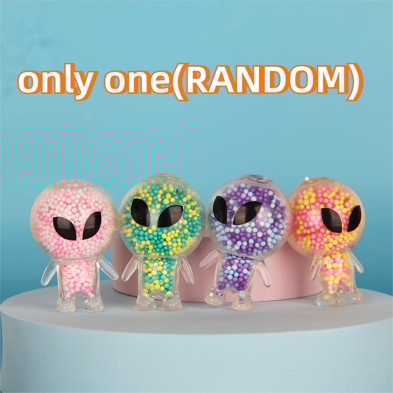 Mini Squishy Alien Toys Bunny, Squeeze Toy Stress Relief, Party Favors, Funny Outer Space Fidget Creature Balls