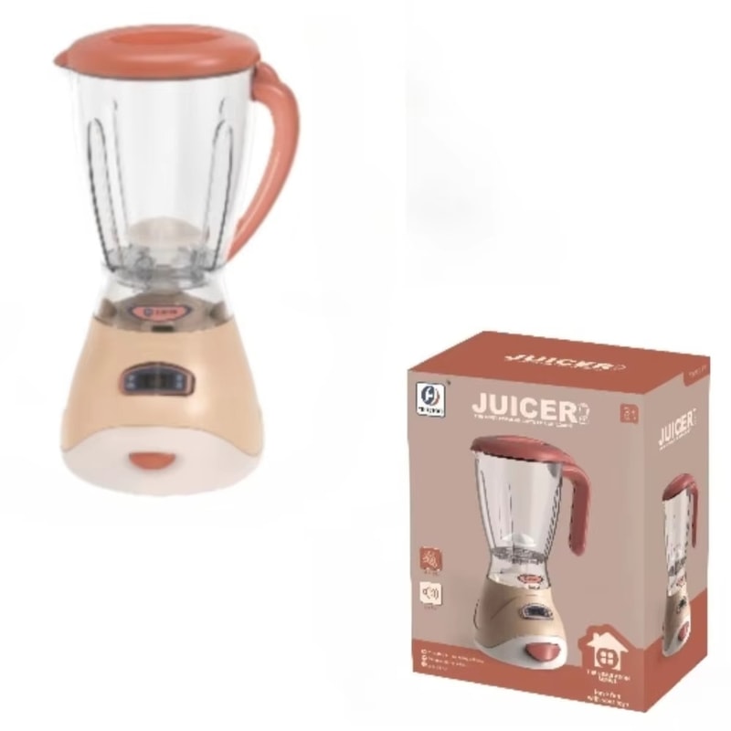 Pretend Play Kitchen Accessories for Kids with Blender, Toaster, Coffee Maker, Mixer, Vacuum with Lights & Sounds