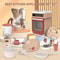 Pretend Play Kitchen Accessories for Kids with Blender, Toaster, Coffee Maker, Mixer, Vacuum with Lights & Sounds