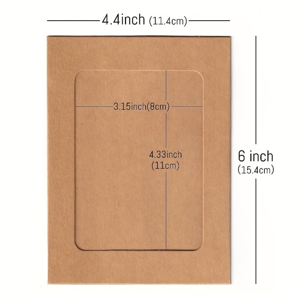 Kraft Paper Photo Frames for Hanging, Baby Picture Frame Display with Free Clips & Twine for Home Wall Decor