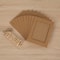Kraft Paper Photo Frames for Hanging, Baby Picture Frame Display with Free Clips & Twine for Home Wall Decor