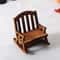 Tiny Mini Swing Rocking Chair Model Toys Decor Scale Wooden