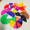 Montessori Math Toy for Children, Connecting Fraction Circles Unit Fraction Games, Rainbow Circle Fraction Manipulatives