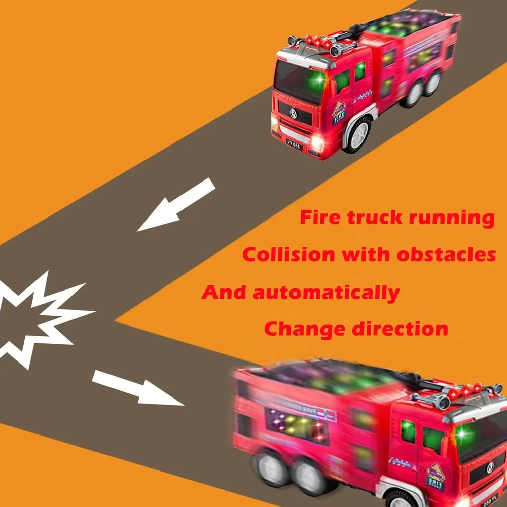 Real Firetruck Siren Sound Fire Truck Toy for Boys & Girls | Push Toy Car for Toddlers with Sound & Light | Birthday