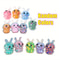 Squishy Bunny Stress Balls with Light, , Stress Relief Toy for Kids, Colorful Rabbit Fidget Toy for Easter Basket