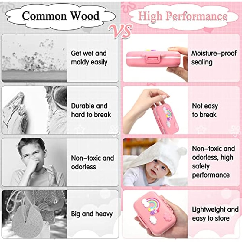 Baby Teeth Keepsake Box, Colored Tooth Holders, Teeth Lanugo Storage Saver for Boys Girls, Container Organizer for Lost