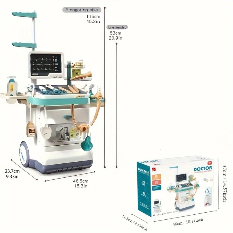 Pretend Doctor Playset For Kids Stethoscope Medical Toy For Toddlers Doctor Kit With Medical Statio 2