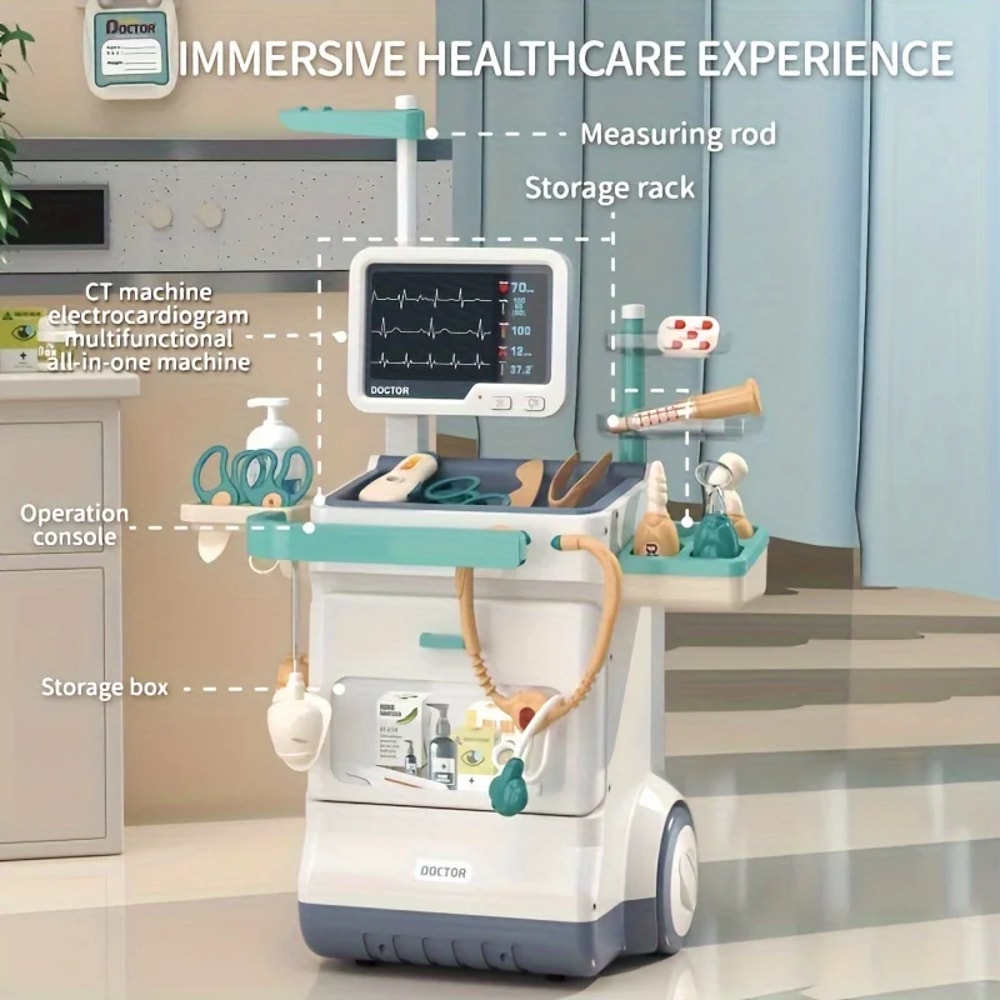 Pretend Doctor Playset For Kids Stethoscope Medical Toy For Toddlers Doctor Kit With Medical Statio 3