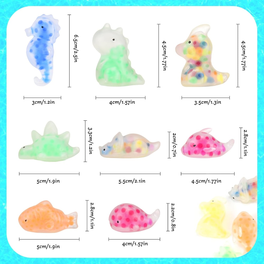 Random Pattern Mochi Toys With Water Beads Kids Stress Relief Baubles Party Favors 1