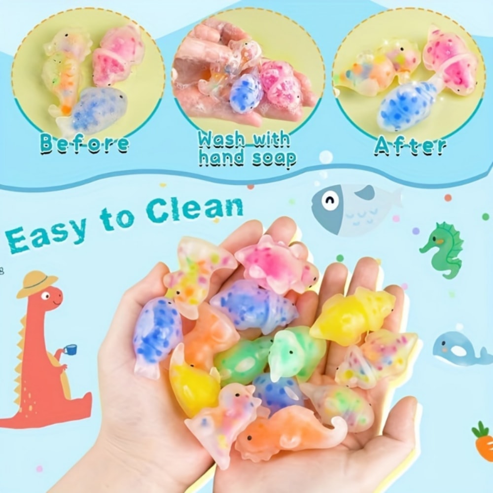 Random Pattern Mochi Toys With Water Beads Kids Stress Relief Baubles Party Favors 3