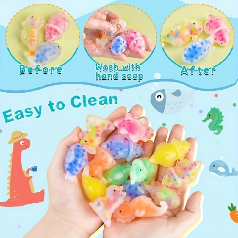 Random Pattern Mochi Toys With Water Beads Kids Stress Relief Baubles Party Favors 3
