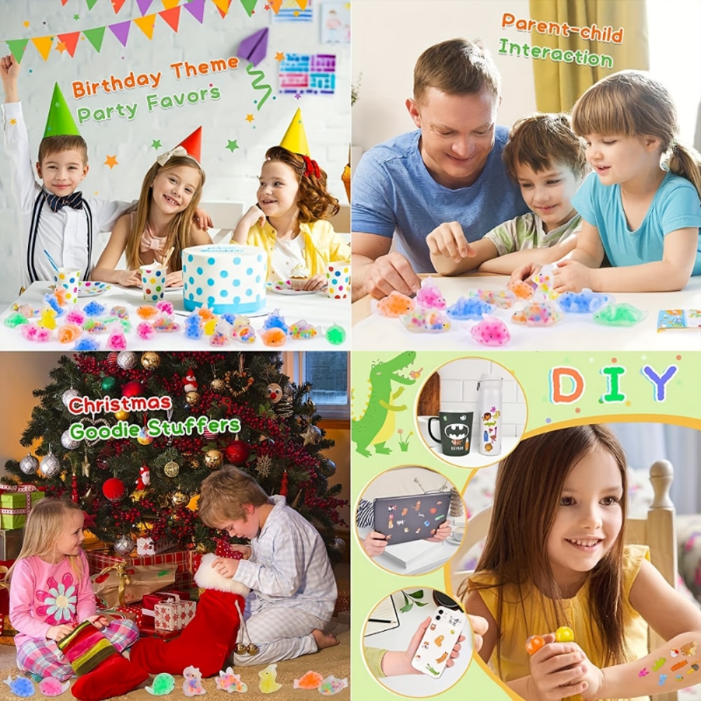 Random Pattern Mochi Toys With Water Beads Kids Stress Relief Baubles Party Favors 5