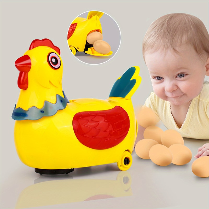 Electric Chicken Toy Doll, Music Talking Walking Chicken, Singing Dancing Egg Laying Chick Toy for Easter, Boys and Girl