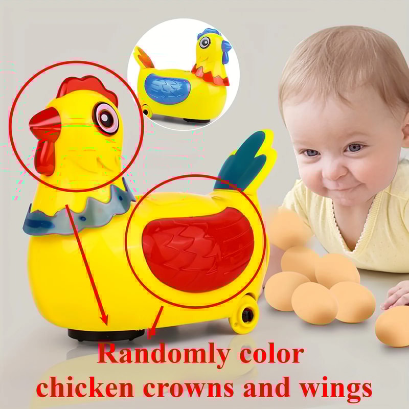 Electric Chicken Toy Doll, Music Talking Walking Chicken, Singing Dancing Egg Laying Chick Toy for Easter, Boys and Girl