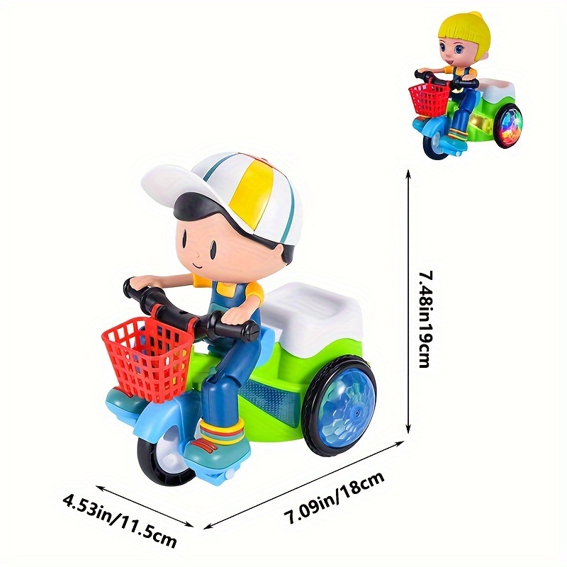 Dancing Electric Trike Cartoon Toy Spinning Stunt Car For Kids With Interactive Music Light 1