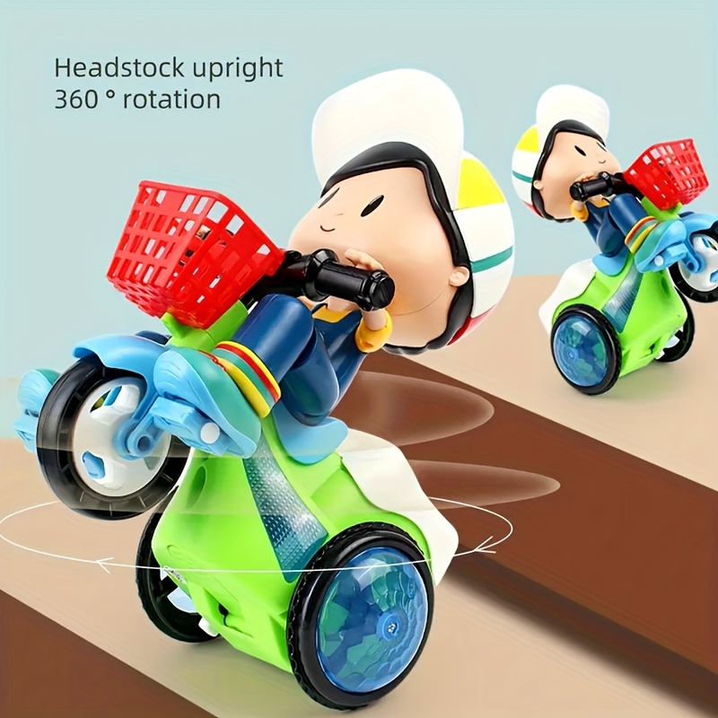 Dancing Electric Trike Cartoon Toy Spinning Stunt Car For Kids With Interactive Music Light 5