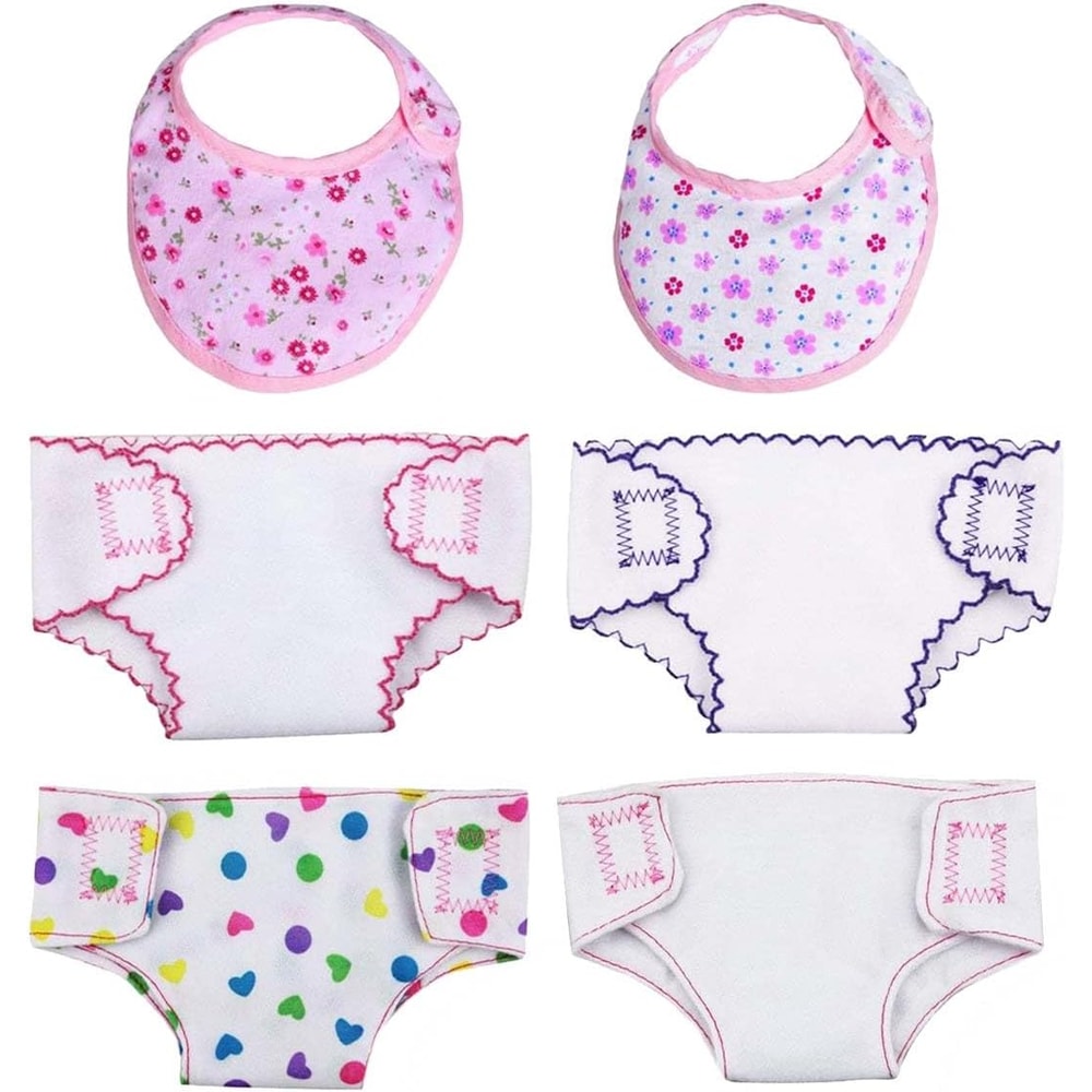 Reusable Baby Diapers Doll Underwear for Inch Dolls, Adjustable Diapers for Reborn Baby Girl