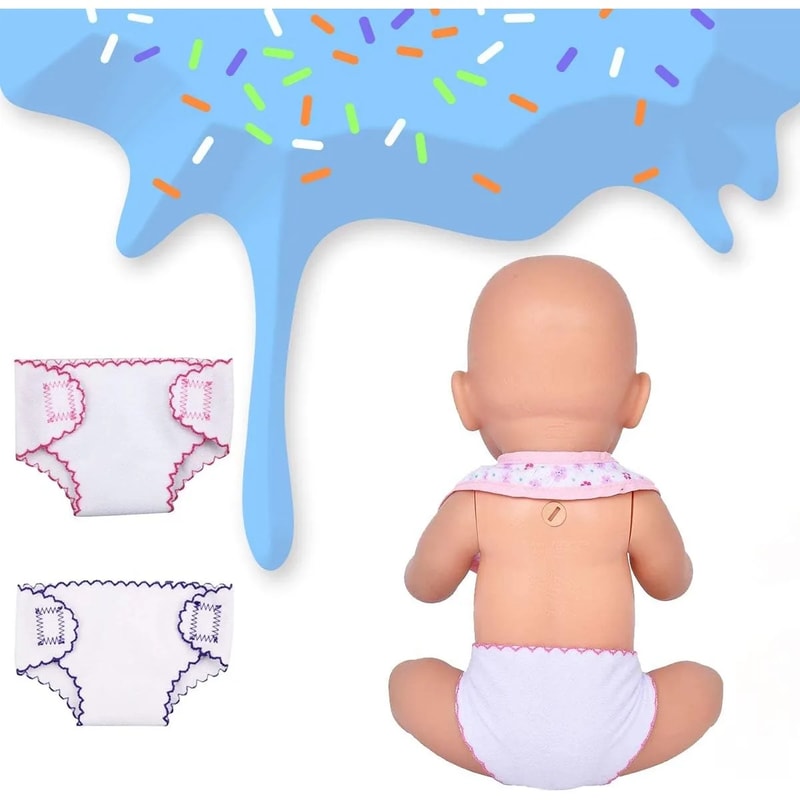 Reusable Baby Diapers Doll Underwear for Inch Dolls, Adjustable Diapers for Reborn Baby Girl