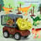 Dinosaur Transport Truck For Kids Friction Powered Dinosaur Toys Pull Back Dino Cars For Boys 4