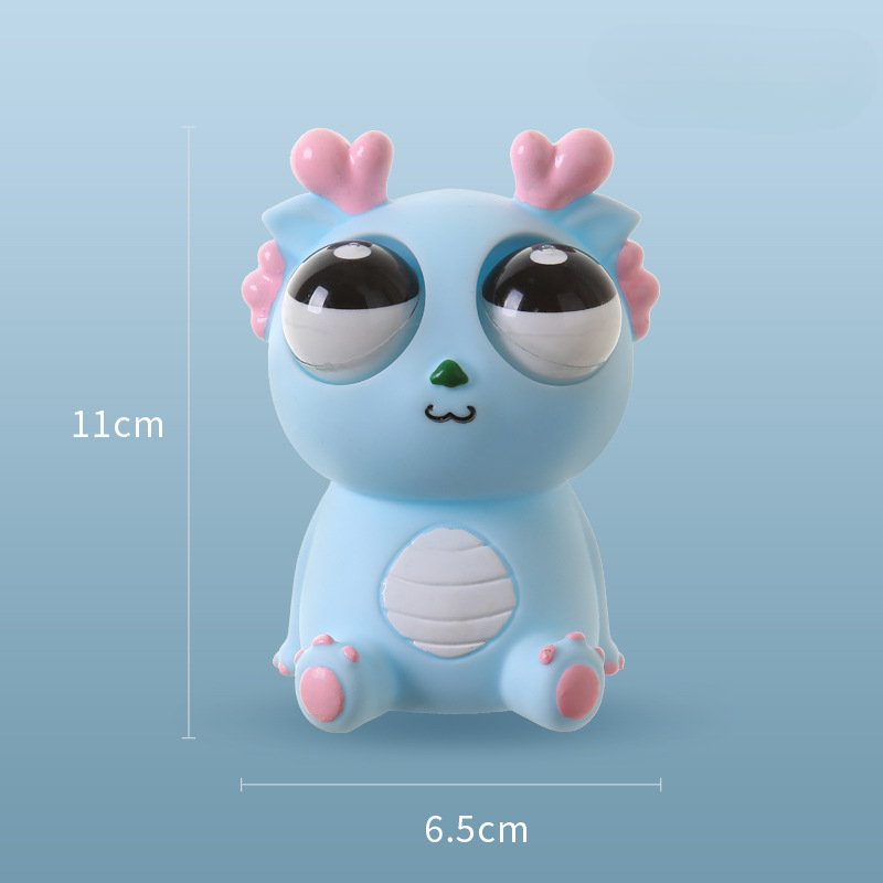 Sensory Fidget Toys with Popping Eyes Dragon, Stress Relief Squeeze Toy for Kids, Adults, and Autistic Children