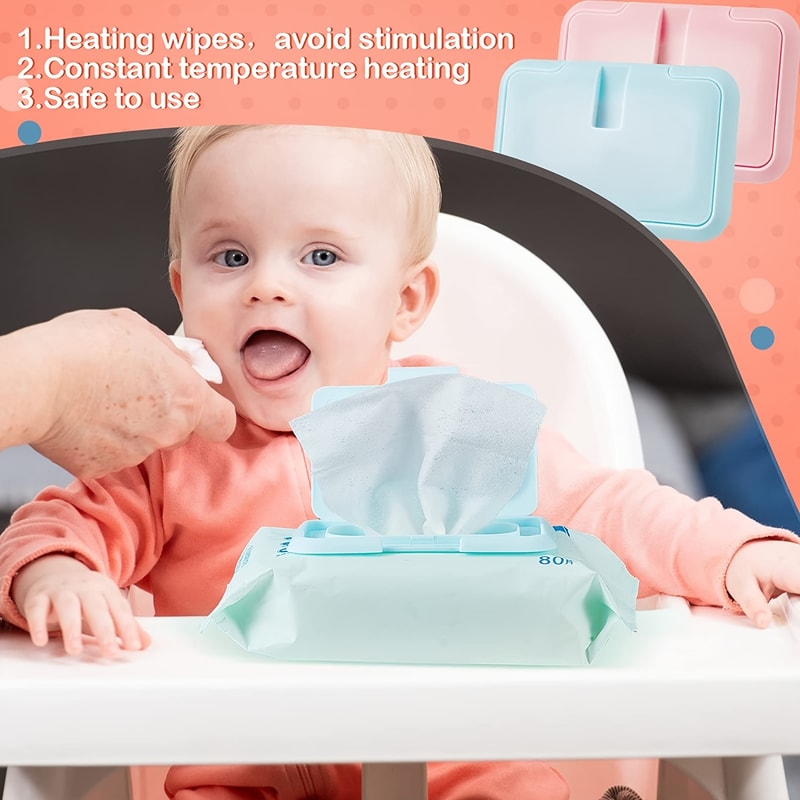 Portable USB Baby Wipe Warmer, Wet Wipes Dispenser Holder, Reusable Baby Wipes Heater for Travel, Newborn Care