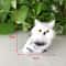 White Black Furry Plush Christmas Owl Ornament – Cute Baby Owl for Holiday Decor
