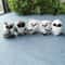 White Black Furry Plush Christmas Owl Ornament – Cute Baby Owl for Holiday Decor