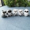 White Black Furry Plush Christmas Owl Ornament – Cute Baby Owl for Holiday Decor