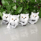 White Black Furry Plush Christmas Owl Ornament – Cute Baby Owl for Holiday Decor