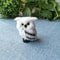 White Black Furry Plush Christmas Owl Ornament – Cute Baby Owl for Holiday Decor