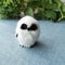 White Black Furry Plush Christmas Owl Ornament – Cute Baby Owl for Holiday Decor