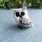 White Black Furry Plush Christmas Owl Ornament – Cute Baby Owl for Holiday Decor