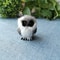 White Black Furry Plush Christmas Owl Ornament – Cute Baby Owl for Holiday Decor