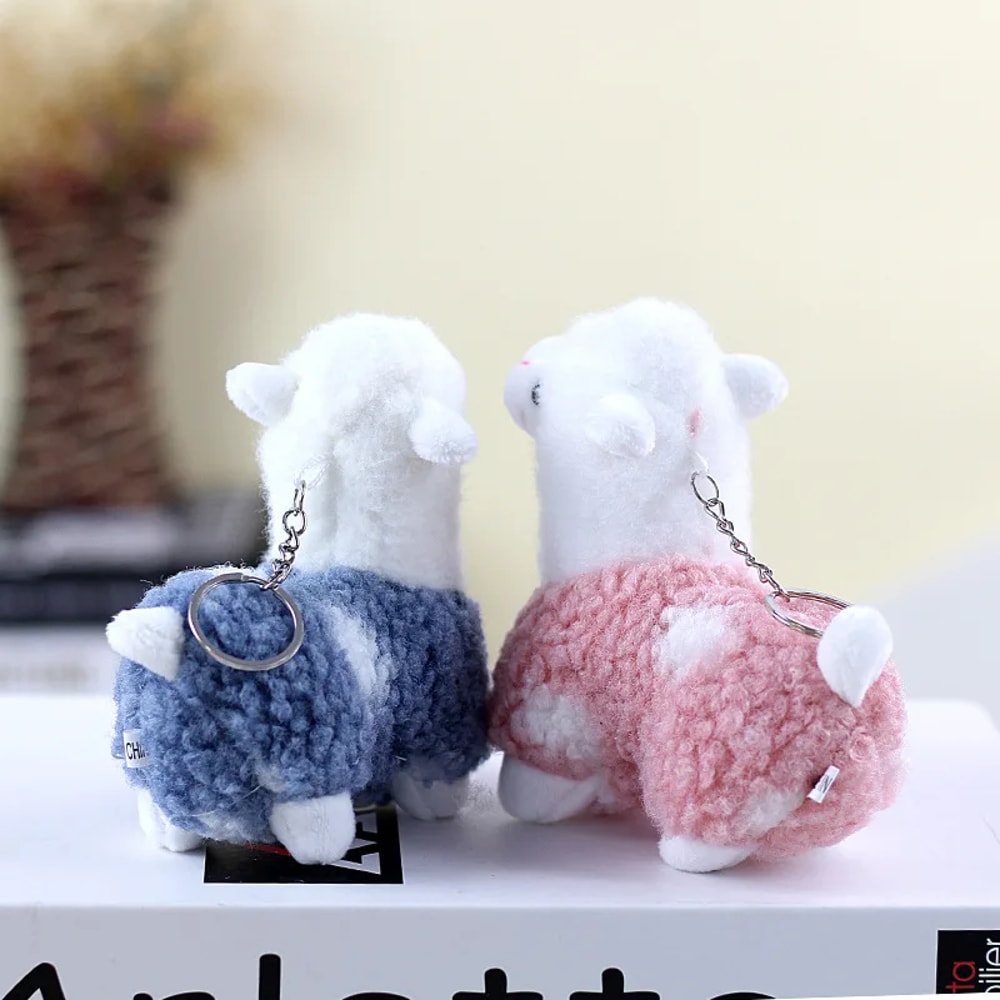 Cute Alpaca Plush Toy Soft Huggable Stuffed Doll For Kids Birthday Gift Keychain Pendant 3
