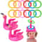 Pink Inflatable Flamingo Ring Toss Game – Fun Party Toy for Kids with Random Color Rings