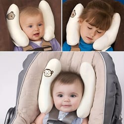 infant stroller neck pillow - banana car seat head protector pillow, baby stroller sleeping neck support pillow, cartoon