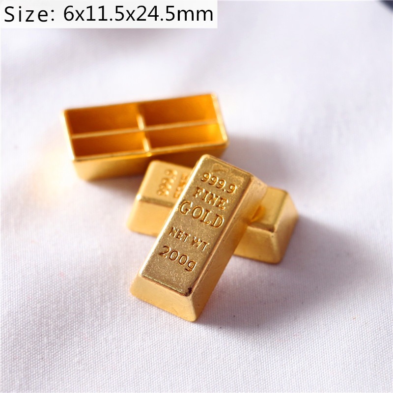 Miniature Gold Ingot Fortune Coin Dollhouse Decor Set For Feng Shui Pretend Play Simulation 4