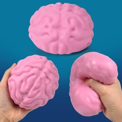 mini brain squishy squeeze ball - fun stress relief toy for teens and adults, perfect for party favors & gifts