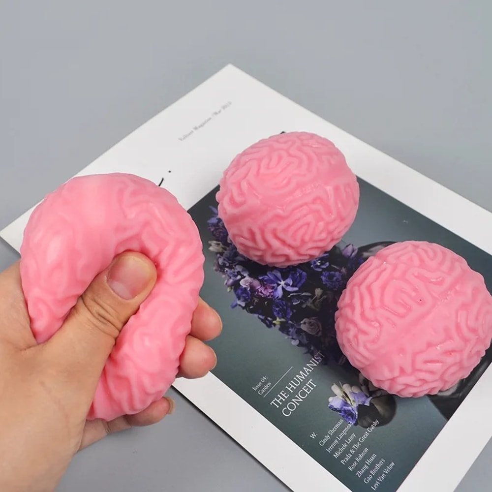 Mini Brain Squishy Squeeze Ball Fun Stress Relief Toy For Teens And Adults Perfect For Party Favor 3
