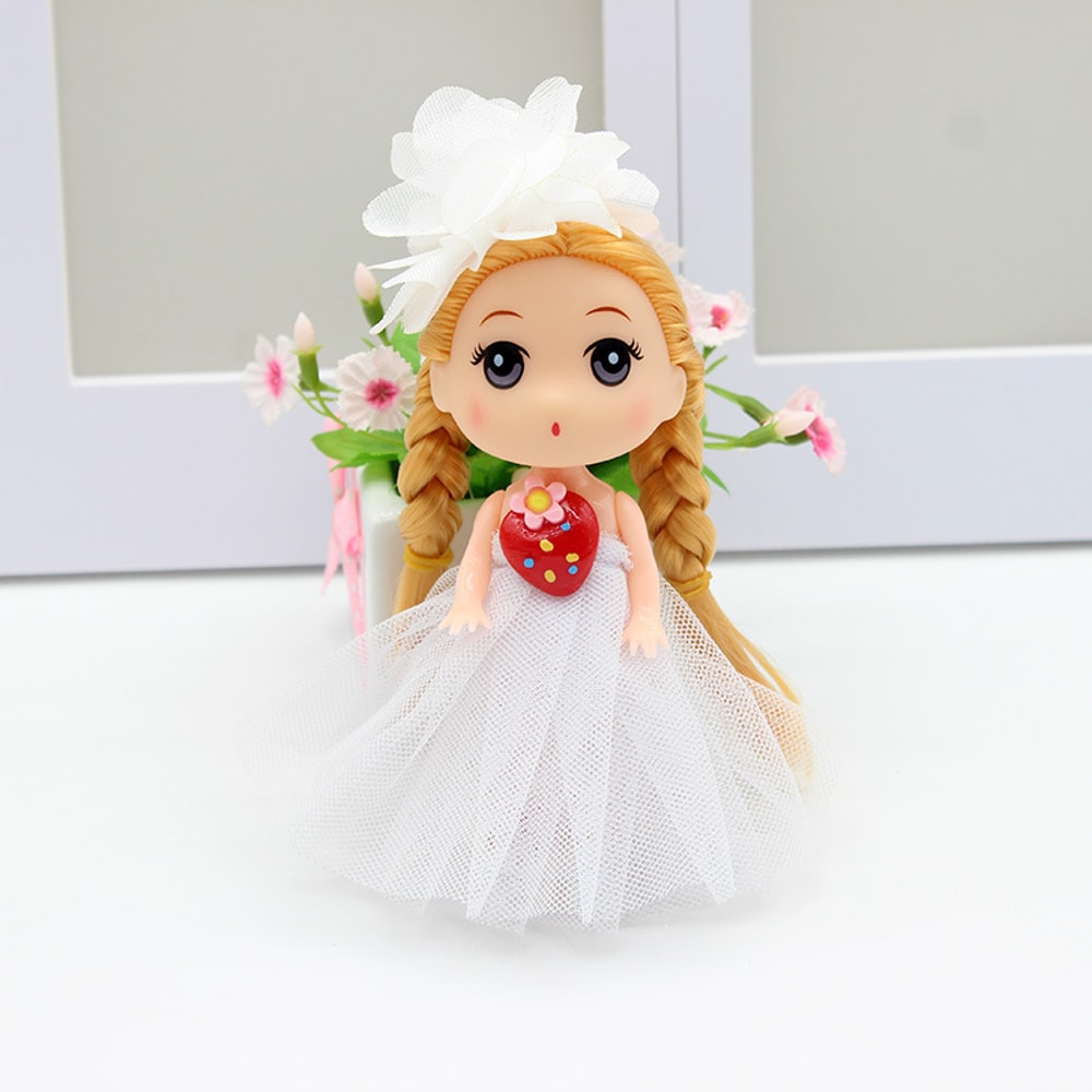 Cute Confused Wedding Dress Doll Mini Princess Dolls For Girls Dollhouse Key Pendant Christmas Gif 6