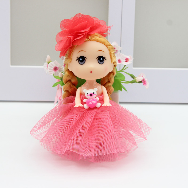 Cute Confused Wedding Dress Doll Mini Princess Dolls For Girls Dollhouse Key Pendant Christmas Gif 8