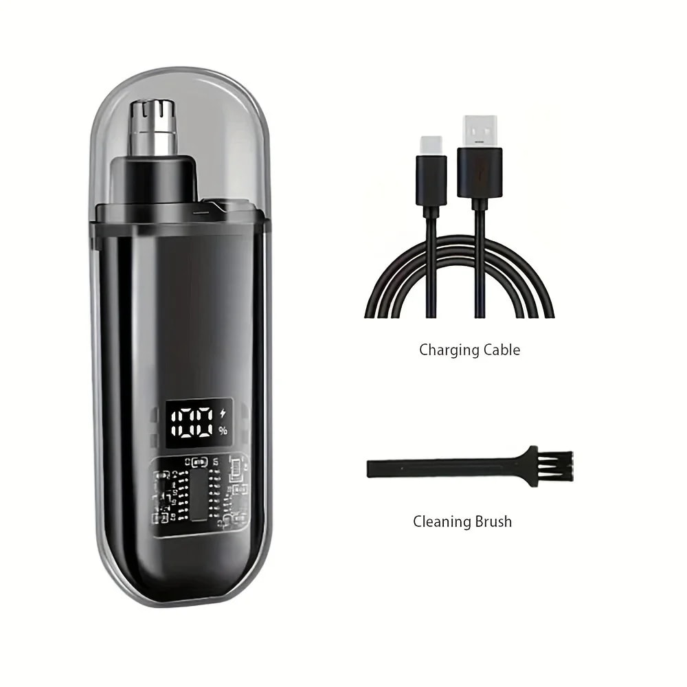 USB C Nose And Ear Hair Trimmer For Men Compact Fast Charge Grooming Tool 5