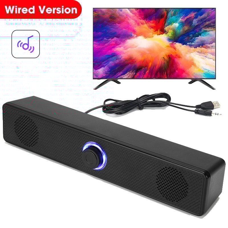 Bluetooth 4D Surround Sound Speaker with Deep Bass Soundbar for TV and PC