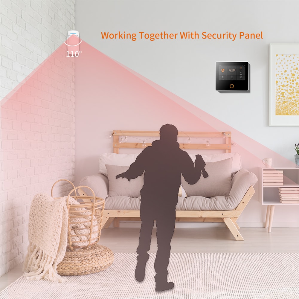 Smart PIR Motion Sensor Home Security Detector Compatible with Alexa