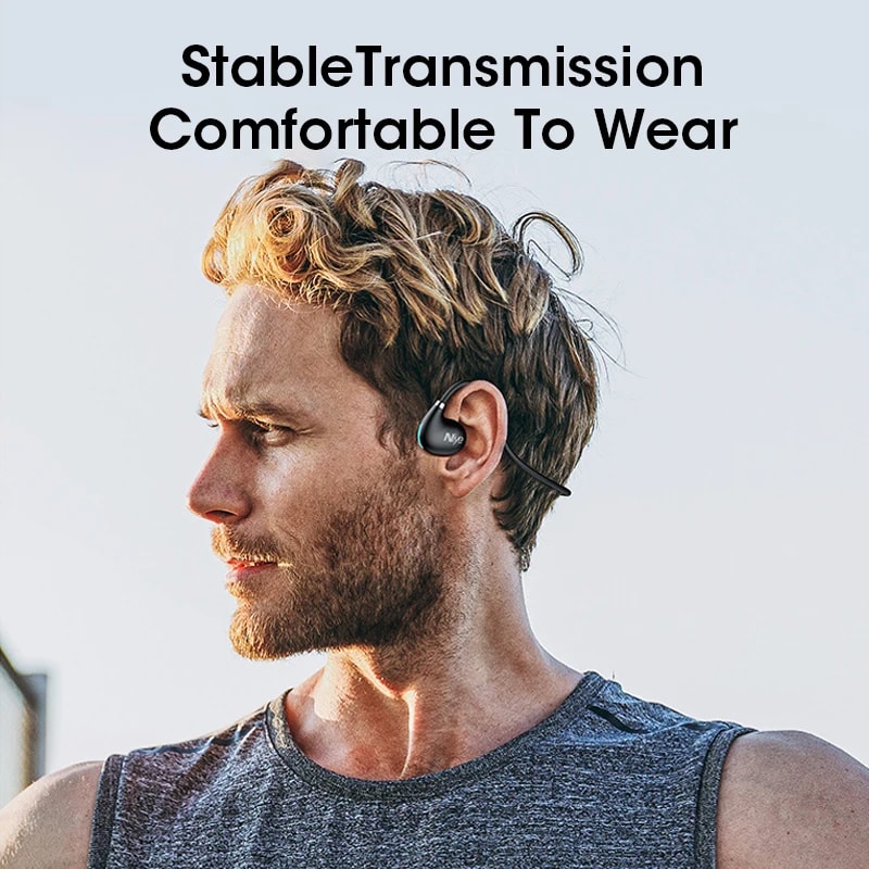 Wireless Bluetooth Air Conduction Headset with HD Microphone for Sports